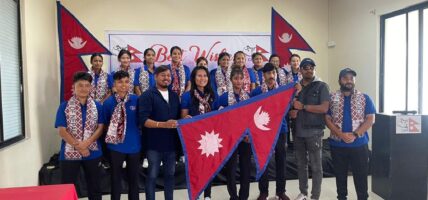 आइसीसी महिला टि–२० विश्वकप एसिया छनोटः नेपाल ब्याटिङ गर्दै